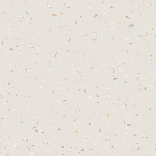 Beige flise med terrazzo-look.